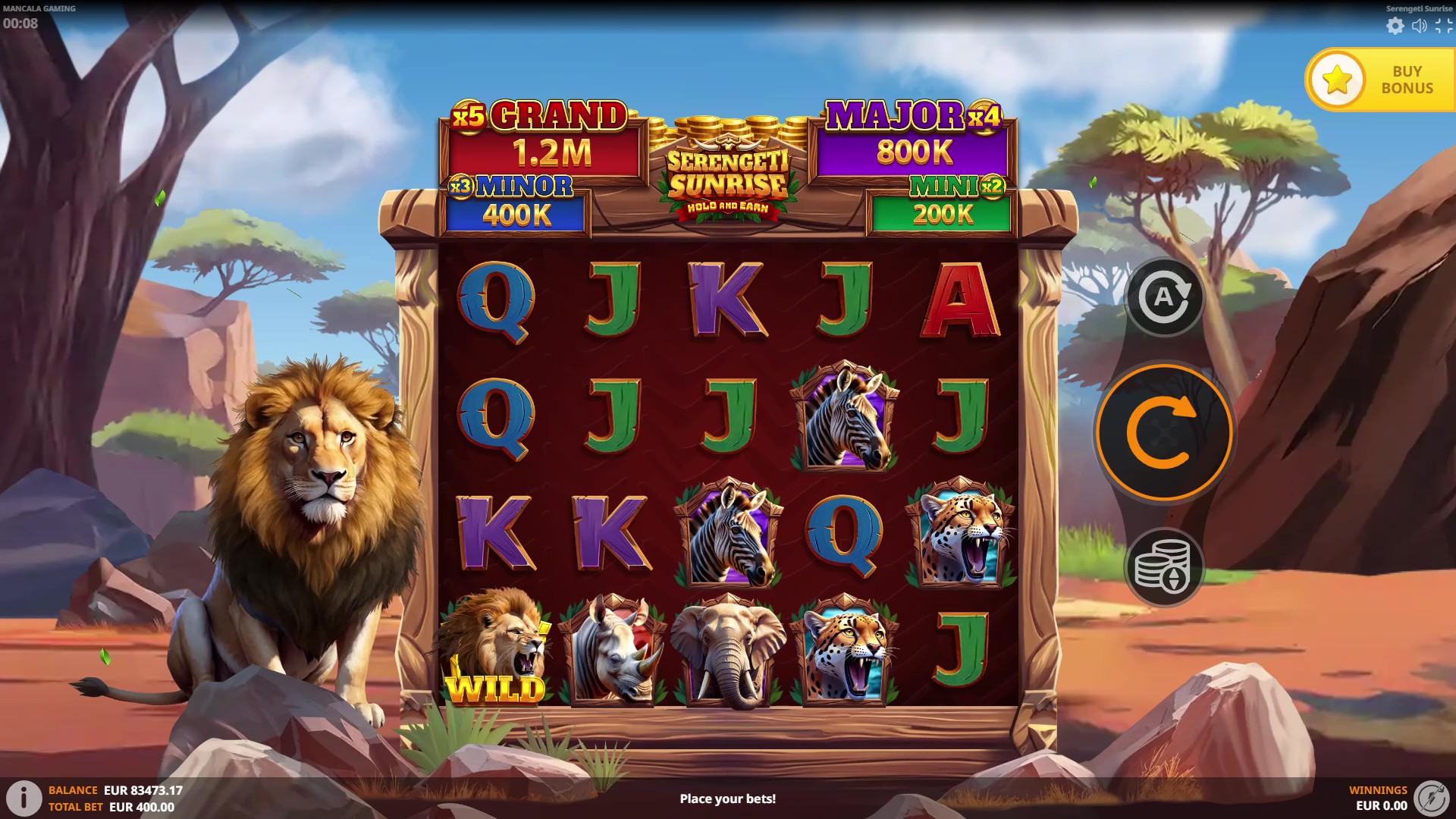 Обзор слота Serengeti Sunrise game